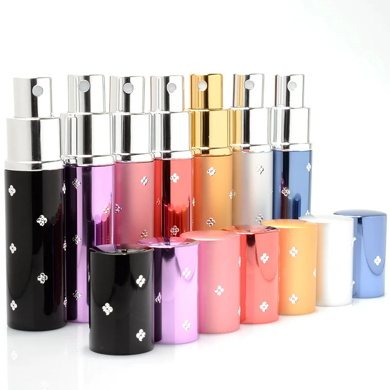 5ml  Luxury Empty Portable Perfume Bottle  Mini Aluminum Spray Bottles For Perfume / Metal Spray Tubes