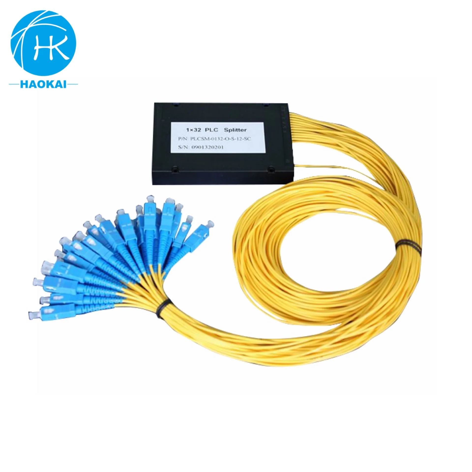 ABS box FTTH 1x8 1x16 1x32 Passive Fiber Optical PLC Splitter with SC APC connector
