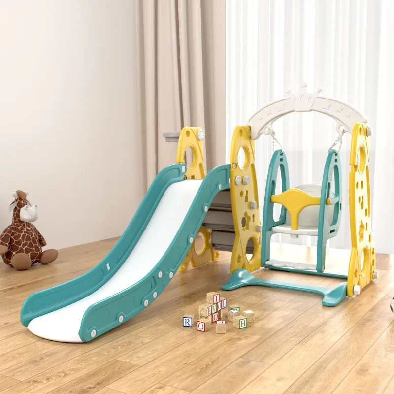 Stable And Strong Carrying Capacity Hot Sale Plastic Children Toys Kids Baby Indoor Slide With Swing Set Playground