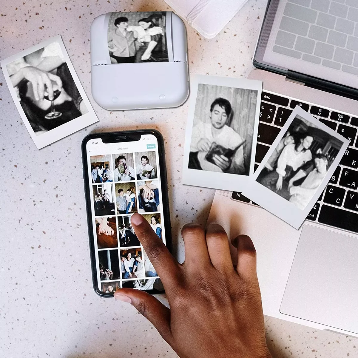 200 точек/дюйм портативный беспроводной термальный принтер мини мобильный телефон для этикеток и