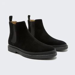 Custom Suede Chelsea Casual Flat Ankle Length Handmade Men Boot
