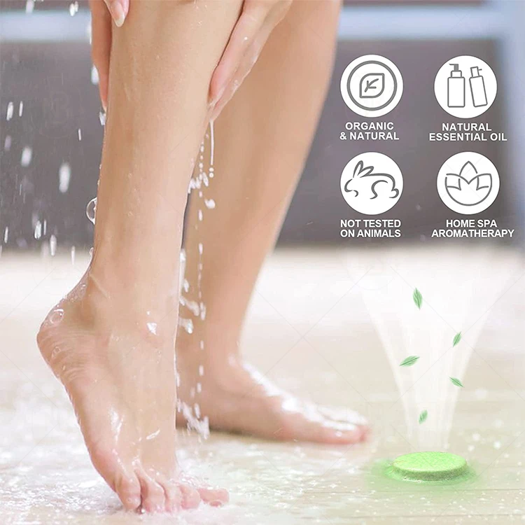 Custom Wholesale Good Grade 100% Organic Essential Oil Scented Shower Steamer Packaging 12 Tablets