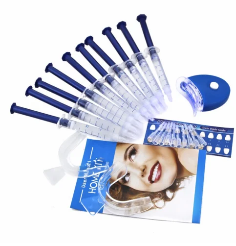 3pcs HP CP Non Peroxide Gel Home Bleaching System Teeth Whitening Kit Private Label With Led Light And Gels