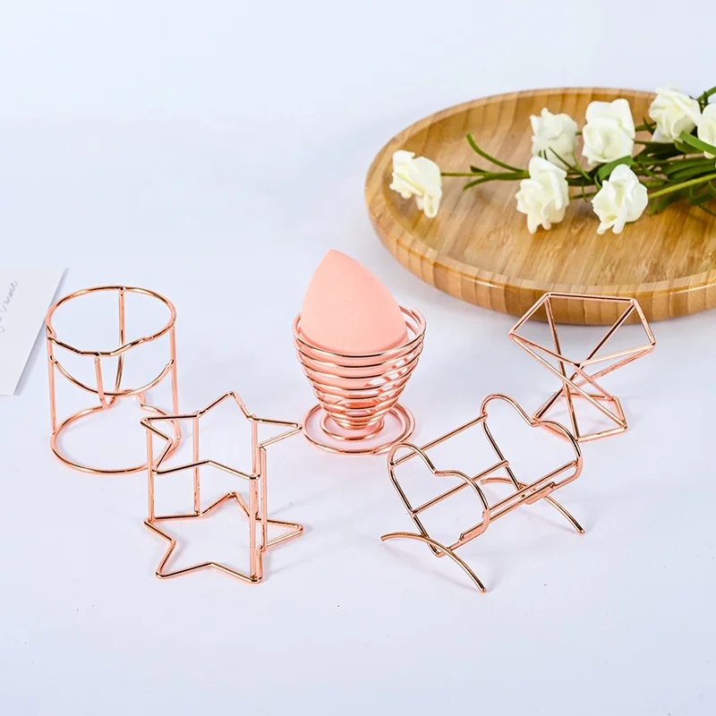 Makeup sponge Storage Rack Gold beauty blender holder