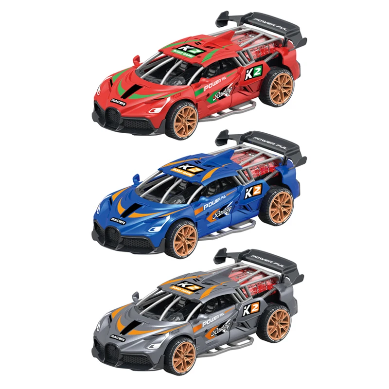 OEM ODM service 6 pcs drift car games racing for the kids with  music led lights