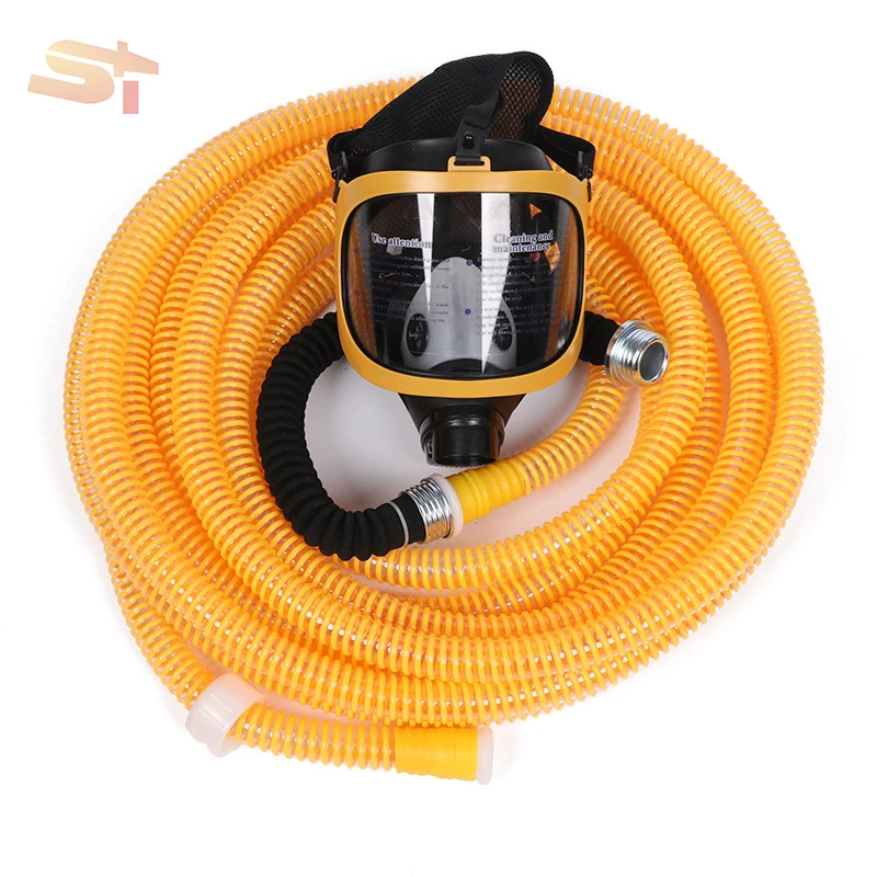 Visor Protection Resistant And Gas Breathing Filter Activated Department Mask Against Smoke Facial Red Fire Retardant Face Mask