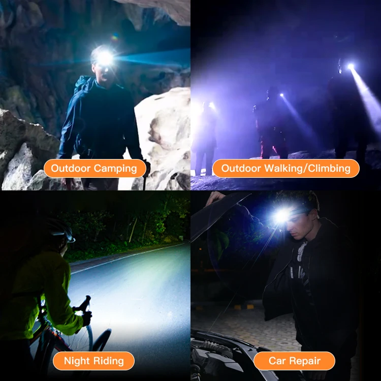 Direct Selling  Adjustable Angle  Mini Portable Led Headlamp Emergency Usb Rechargeable Motion Sensor Headlamp