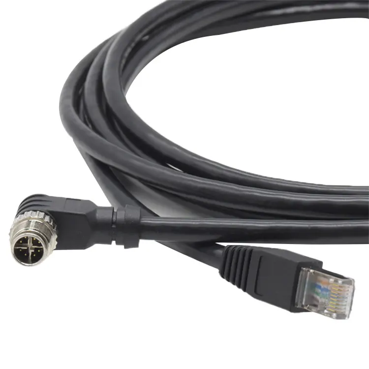 Качественный штекер CAT 6A X код 8pin штекер к разъему RJ45 поставщик M12 разъем 8-контактный водонепроницаемый кабель