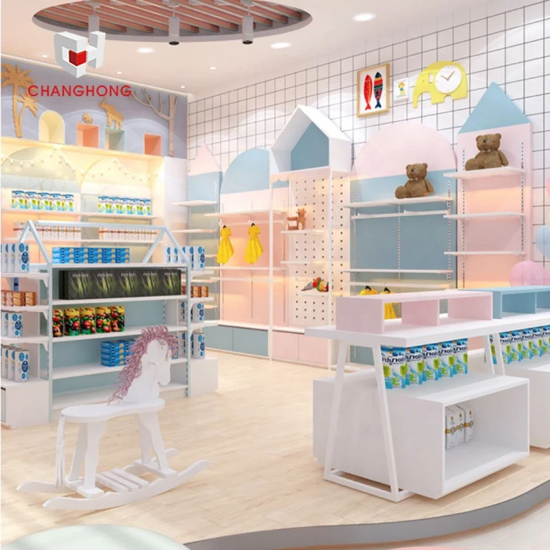 Стеллаж для розничного магазина детской мебели, витрина, шкаф для детского магазина, витрина для ухода за детьми, полки для продуктовых магазинов