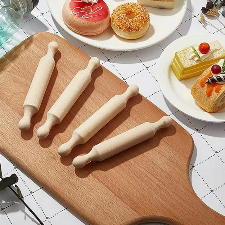 Wholesale Custom High Quality Child Montessori Kitchen Educational Toys Mini Wooden Rolling Pin