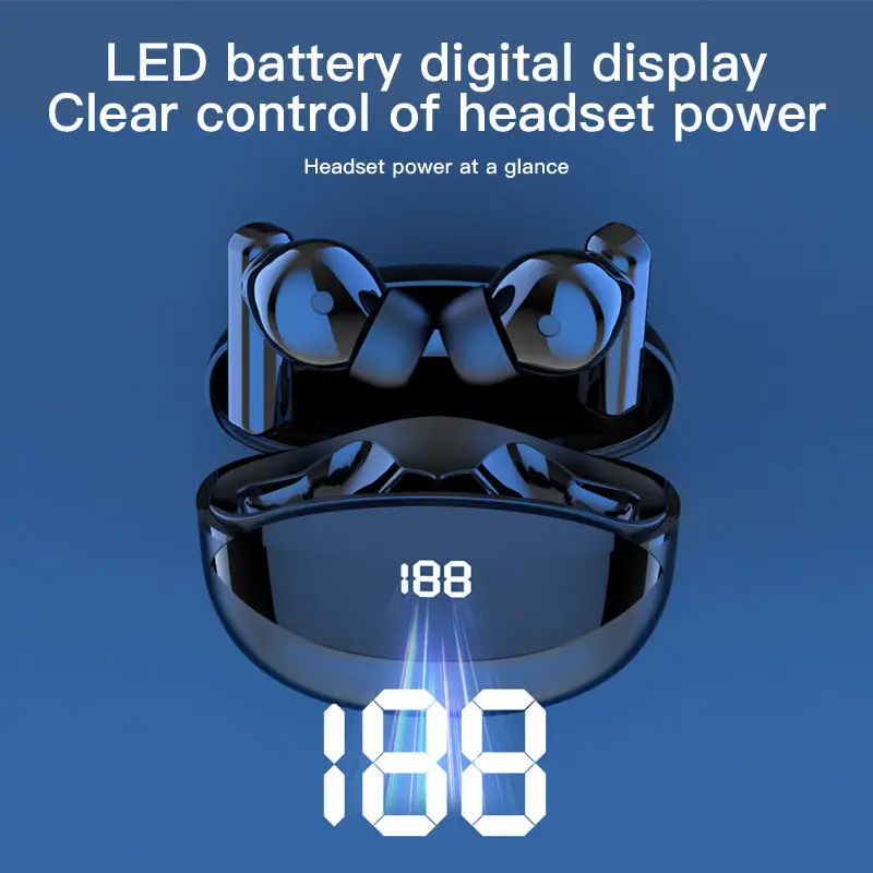 High Quality A6S TWS Wireless Earbuds Stereo Headset BT5.0 Stereo Headphones Waterproof Sport Auriculares Mini Earphone