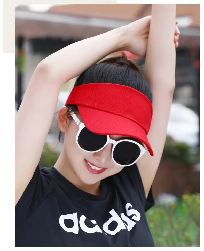 CPC Ladies Summer Sweat Wicking Sunvisor Hat Unsex Custom Logo Embroidery Quick Drying Sports Sun Visor Cap