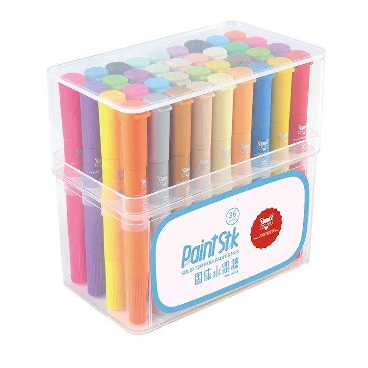 36 Colors Solid Tempera Paint Pens Quick Dry Washable Non-toxic for Kids, Work Great on Paper Wood Glass Ceramic Canvas