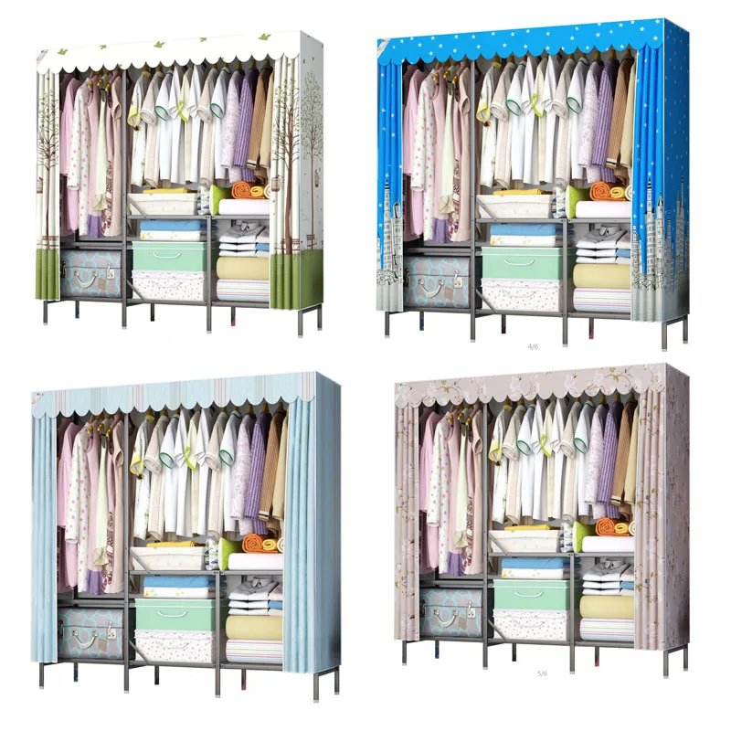 
LYKT-160 fabric baby wardrobe cabinet children small kindergarten wardrobe with factory price 