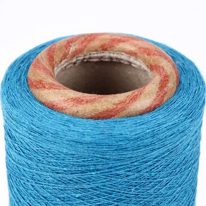 Peacock Blue Open End Ne16s/1 20s/1 Recycled Cotton Blended Yarn