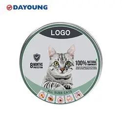 Крутой серый цвет собаки блохи воротник с натуральным эфирным маслом кожи Безопасный собаки блохи & tick Ошейник для домашних животных с натуральным эфирным маслом deet