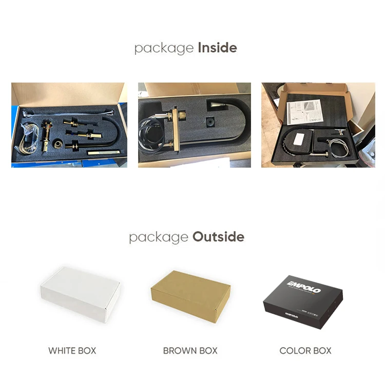 Modern designer pull out brass kitchen sink mixer tap black single handle spring water kitchen faucet