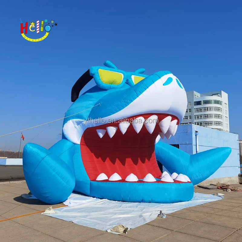 Customized Dj Booth Inflatable Shark Head inflatable dj station