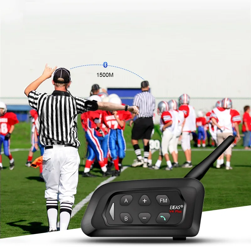 Ejeas V4C 1500m talking range Bluetooth referee interphone wireless Competition 4 person intercom