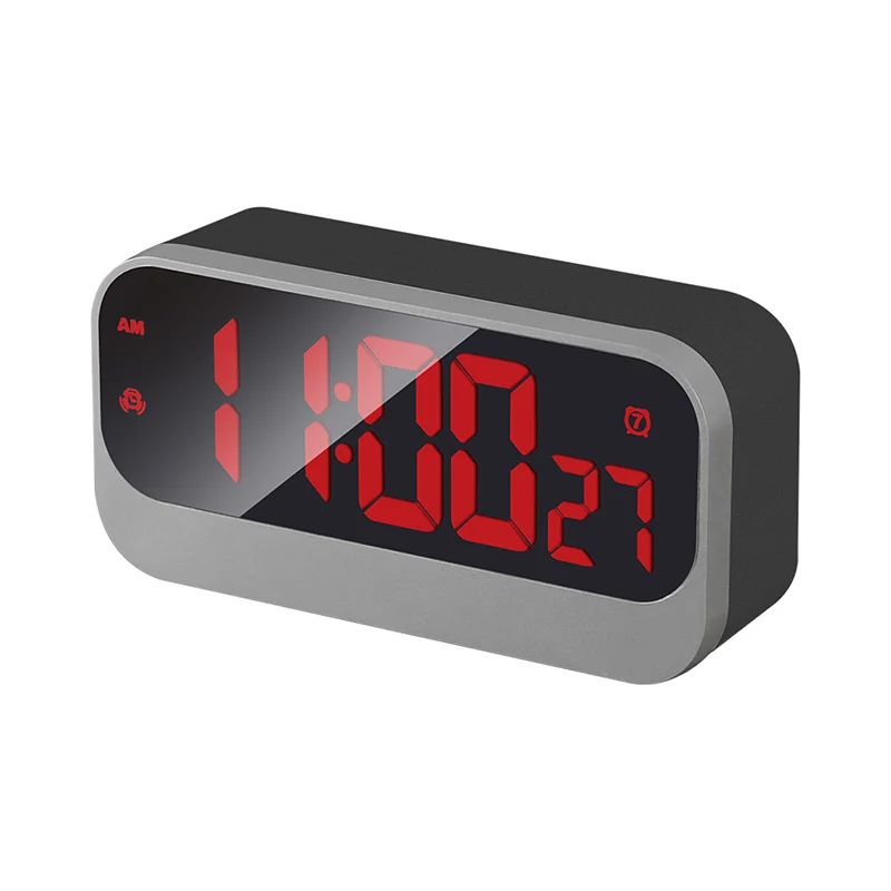 iMSH LED17202 Digital alarm clock table bedside desktop LED light large display square LED digital alarm clocks