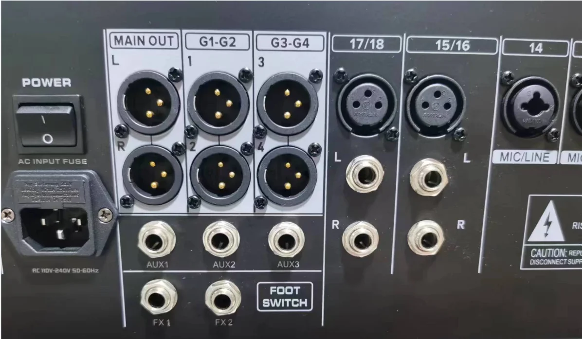 TB32 32 Channel Professional Audio Power Mixer Dual Effect Adjust Karaoke USB DJ Mixer Controller Equipment