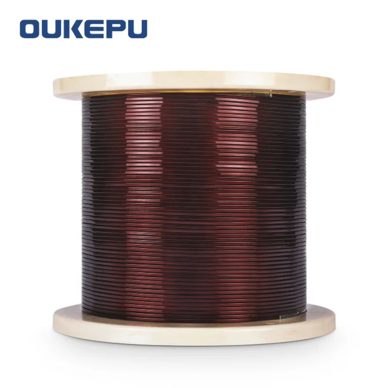 New machine grade rectangular copper enamelled wire for magnetic coil