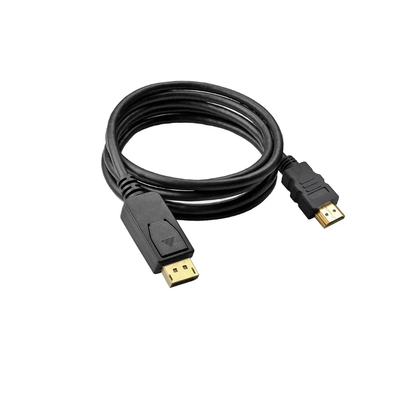 Portable DP To HDMI Cable Gold Plated DisplayPort 1.2 To HDMI 2.0 Adapter Cable DP Male To HDMI Male Convert Cable Support 4Kx2K