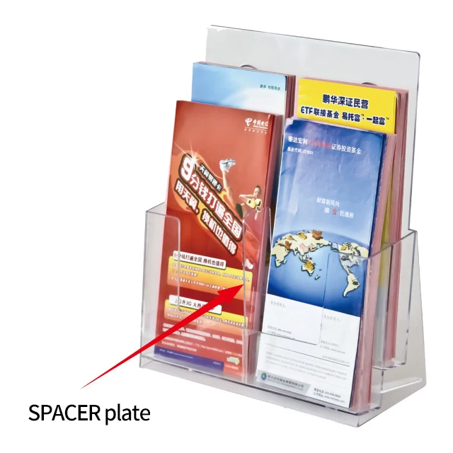 Wall mounted brochure holder acrylic Combined brochure stand Multifunctional Office Supplies magazine display stand