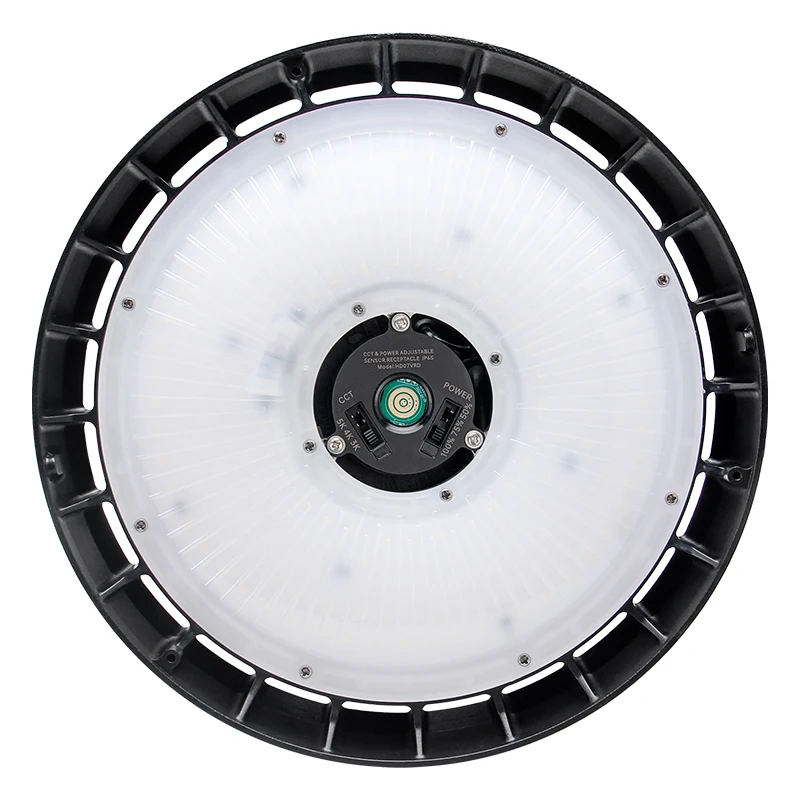 Pendant Highbay Fixture Industrial UFO Led High Bay Light Workshop DLC Sensor Warehouse Shop 100w 150W 200w UFO Round IP65