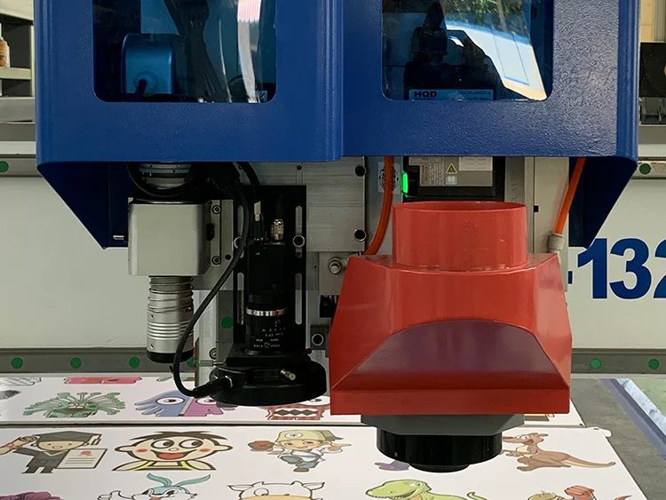 WISDOM CNC ATC CNC Router Oscillating Knife Cutting Machine with CCD Camera