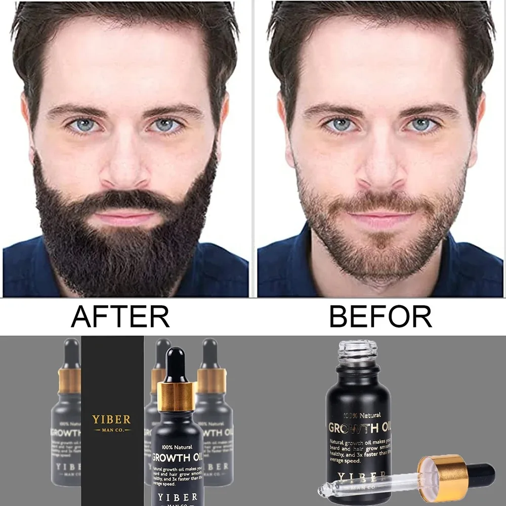 Professional Organic Essential Moustache Oil Permanent Beard Growth Oil Cuticle Beard Conditioner For Men