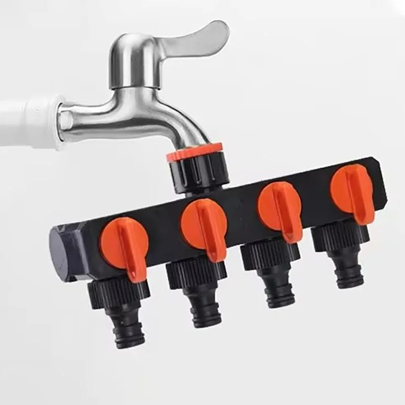 Factory Direct Sales Multifunctional PP Water Separator Four-Way Valve Garden Device with ABS Material for Hose Connection