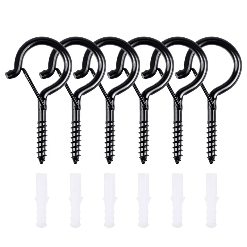 Ceiling Q Screw Hook Black Q Hanger Hooks Screw Lights Hanger Christmas Lights Hanger Hook