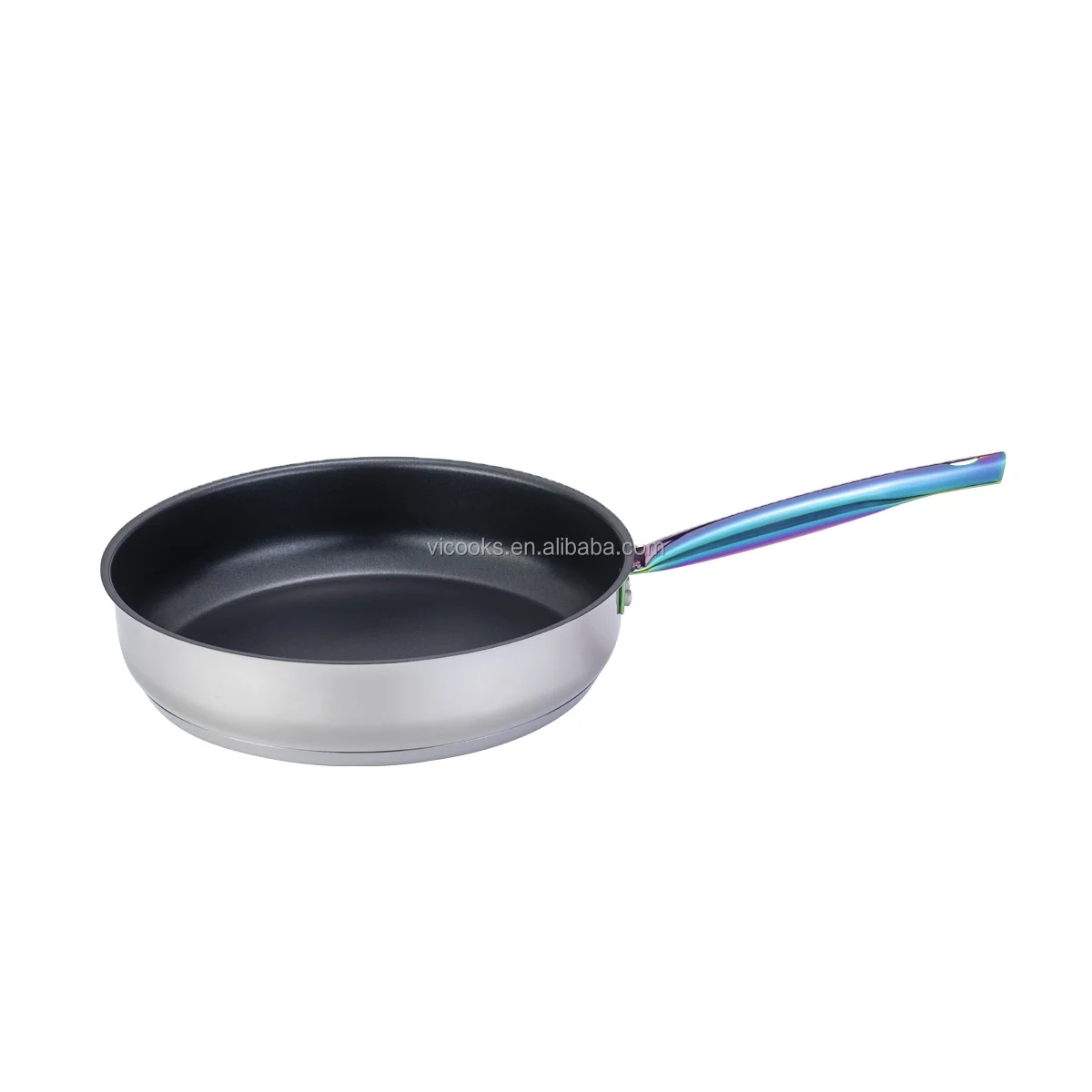 Heavy Duty kitchen  Stainless Steel Frying Pan with Non Stick coating easy cleaning