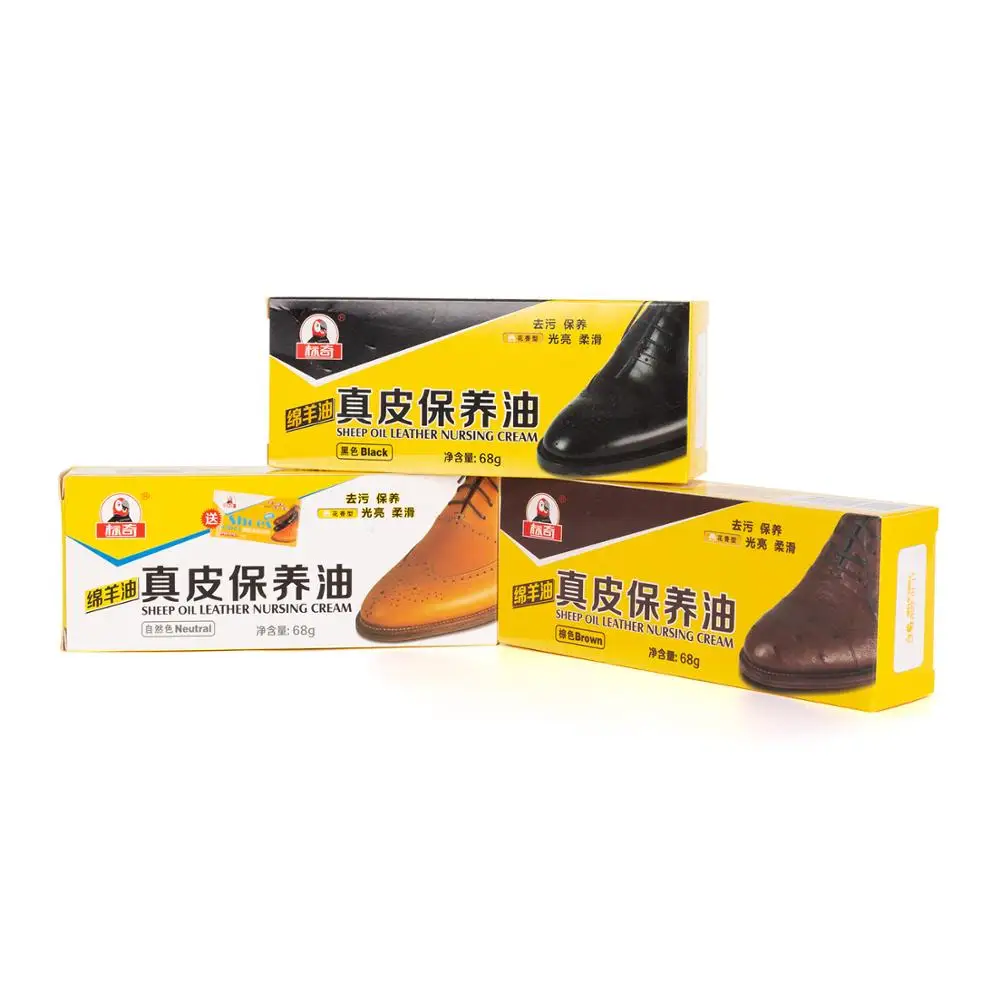 Creamy Leather Shine Popular Sheep Oil Factory Supply In China Biaoqi Brand Cream Paste High Quality Shoe Polish 60 Grams Tubes