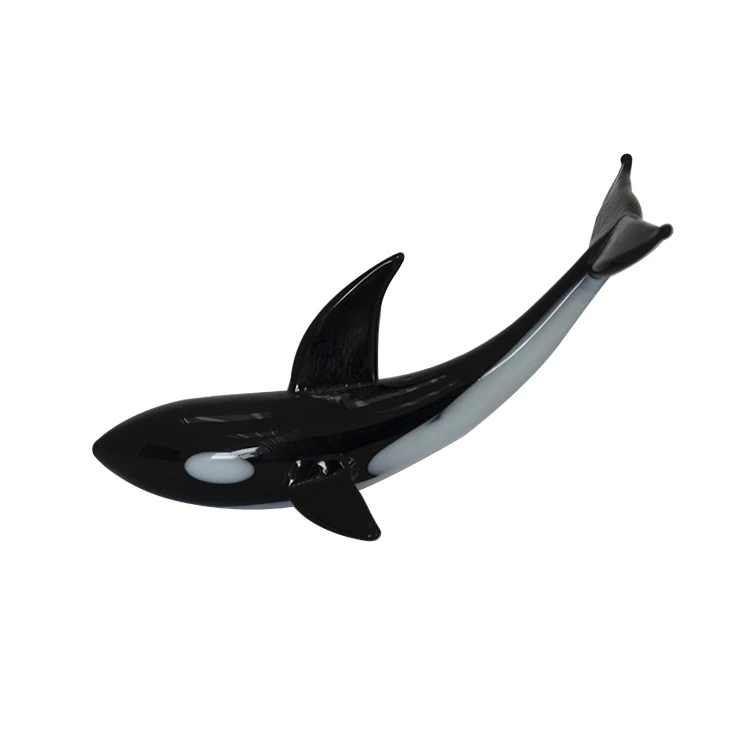 Lampwork blown hanging glass figurines hand blown glass shark figurine