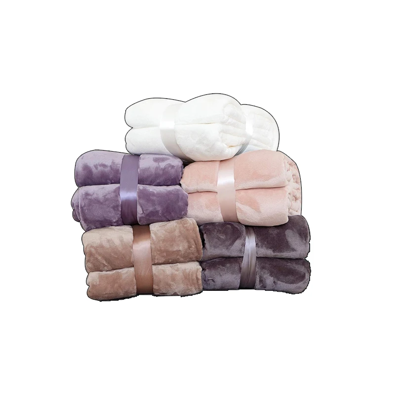 Wholesale Fleece Bed Blanket Oversize Super Soft Warm Thick Plush Throw Lightweight Cozy Couch Blankets