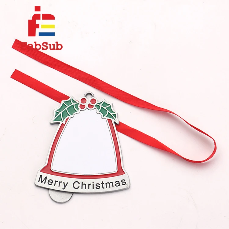 Wholesale Sublimation Blank Metal Zinc Alloy Christmas Tree Ornaments Cat Dog Pet Christmas Ornaments Sublimation