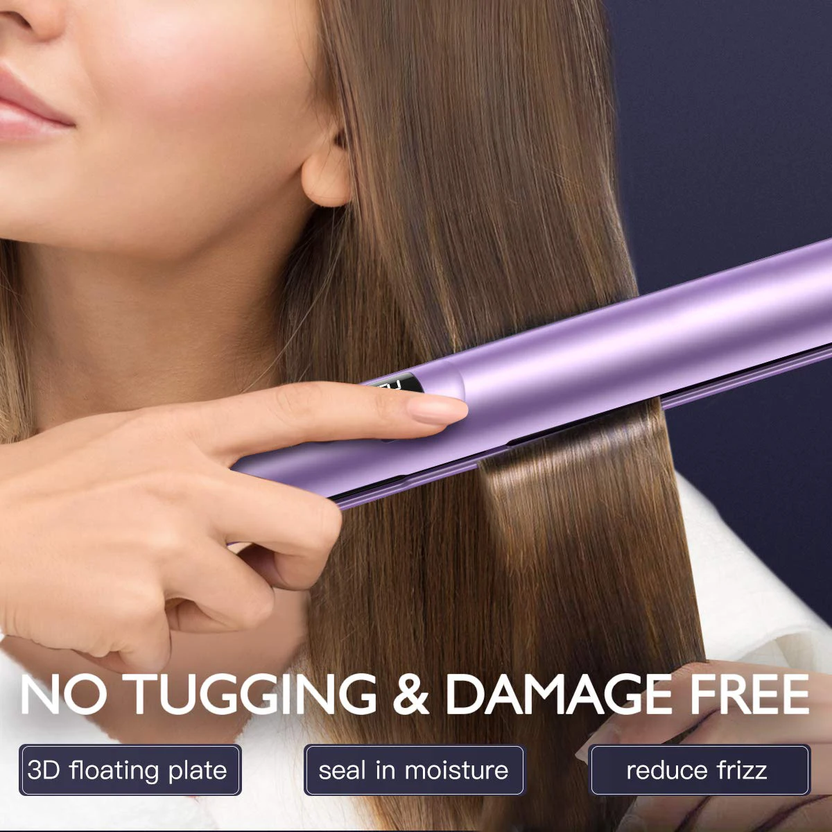 2021 High Heat Smart Private Label White Gold Portable 480  Flat Irons Hair Straightening