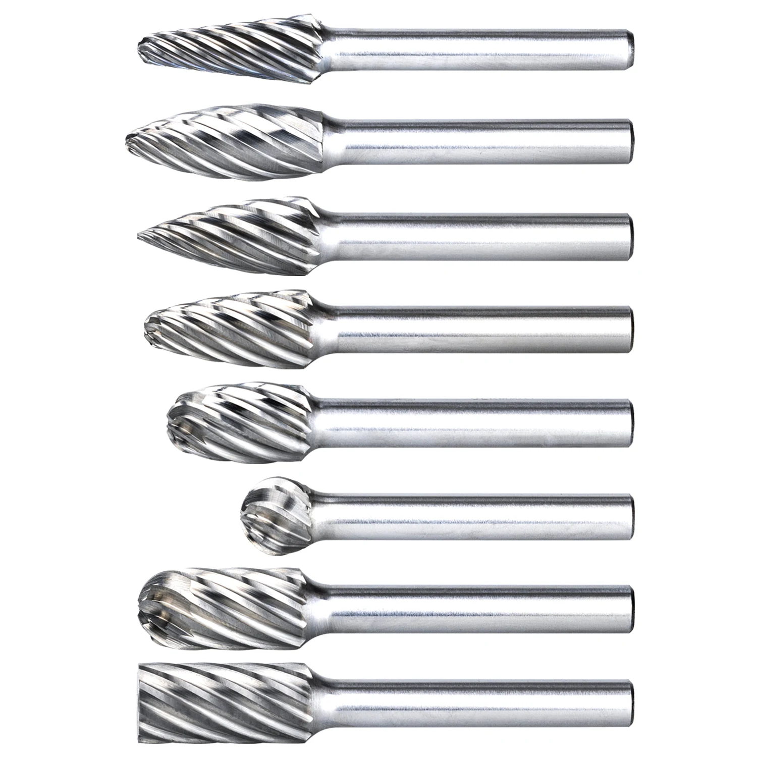Hiizug Solid Carbide Burr for Stainless Steel Titanium Alloy superalloy Cutting Tungsten Carbide Rotary Burr Drill Bits