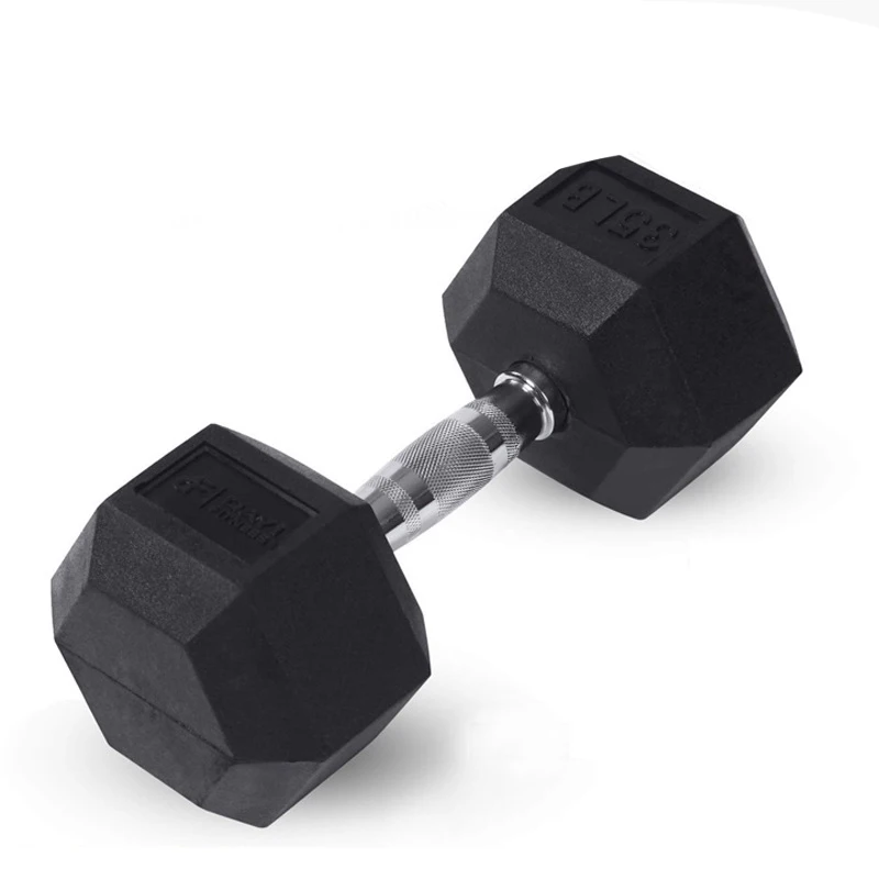Fitness 20 Kg Free Weightlifting Fitness Equipment 10 Kg Weight Rubber Hexagonal Dumbbell Set