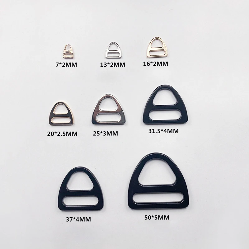 Wholesale cheap high quality Various Size Zinc Alloy Metal bag ring Triangle buckle