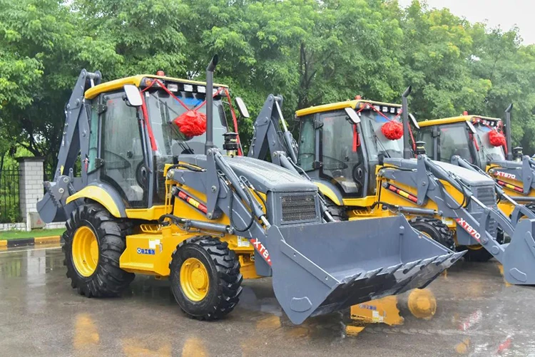 XCMG Официальный 4x4 погрузчик с обратной лопатой XT870 китайский 2 5 тонный мини-экскаватор 1m3 ведро