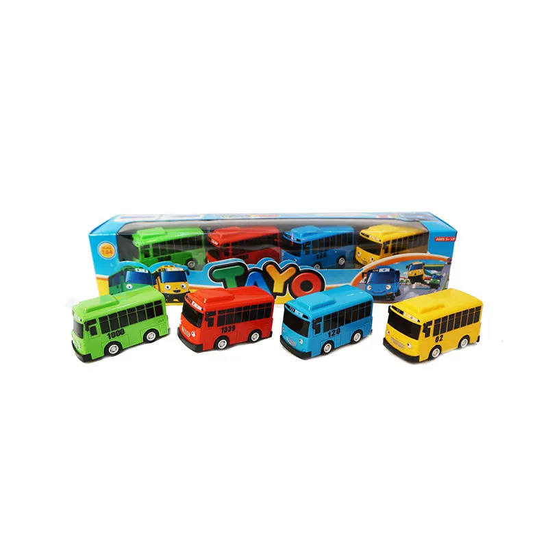 Hot selling mini bus transportation pull back school bus openable door early education educational inertial coaster toy