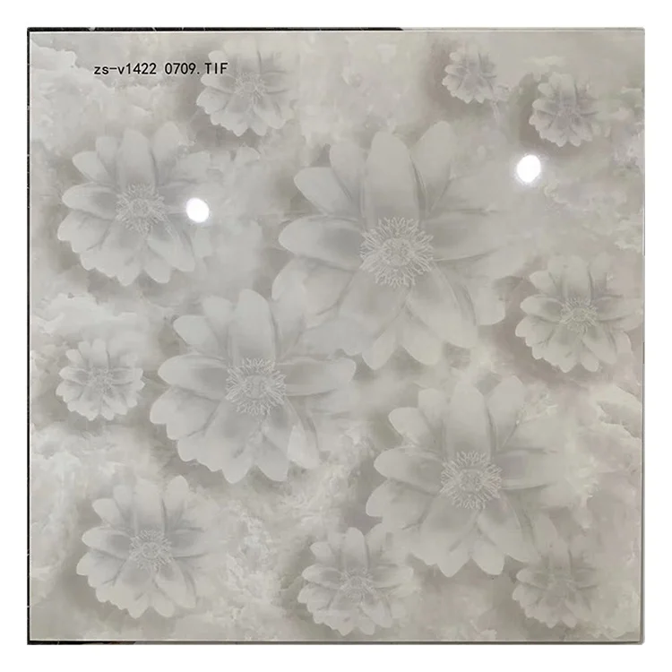 Flower Pattern Polished Glossy Floor Tiles