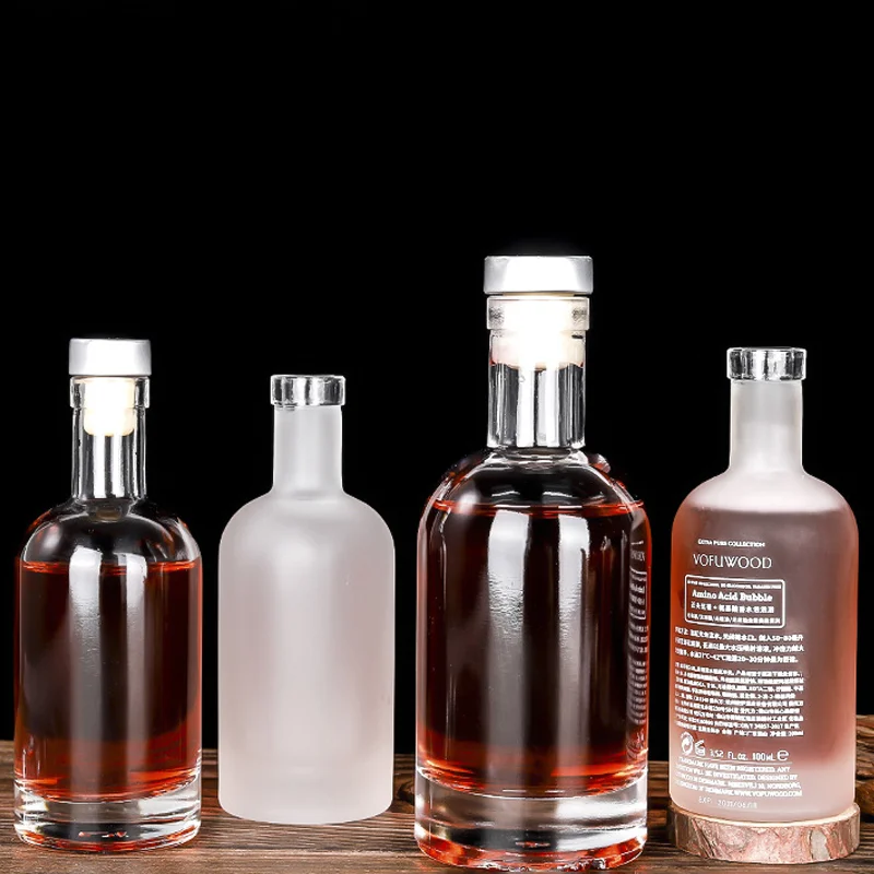 Custom Deluxe 100ml 200ml 500ml, 700ml, 750ml, rum, vodka, whiskey, gin bottles empty