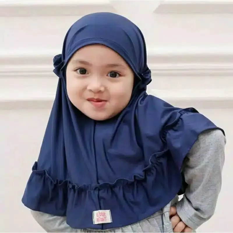 Wholesale 0-3 Years Old Solid Color Little Girl Children Hijab Child Baby Malaysia Turban Hat Instant Jersey Hijab Scarf for Kid