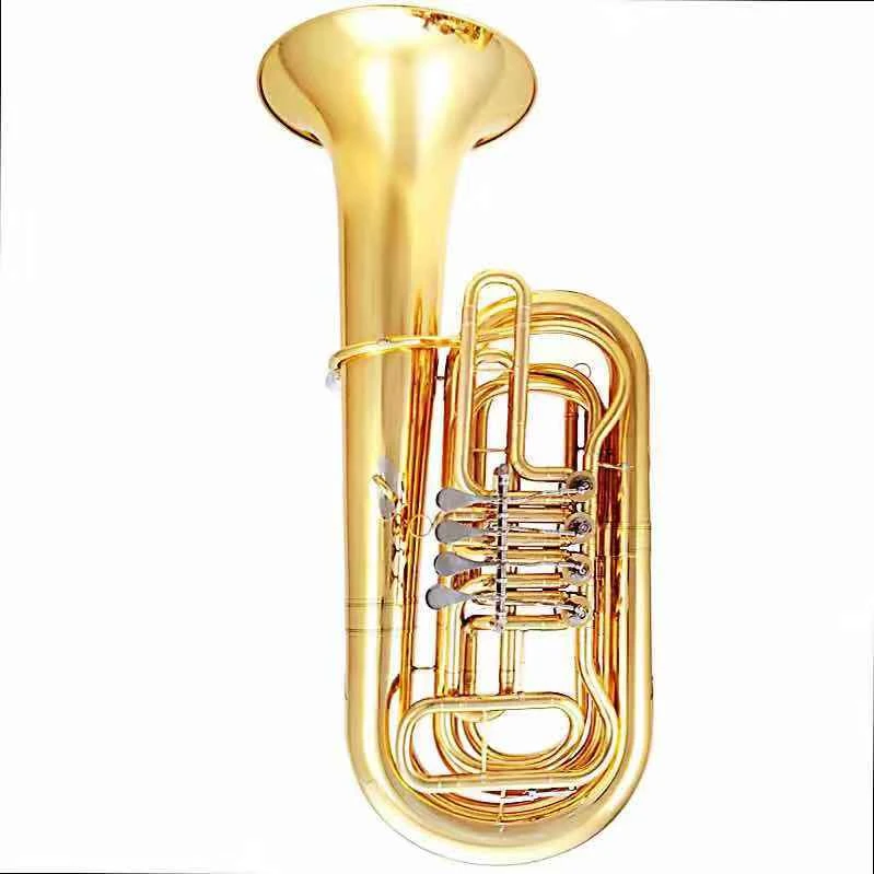 Golden tone JYTU-E110 four flat key professional brass instrument small holding horn