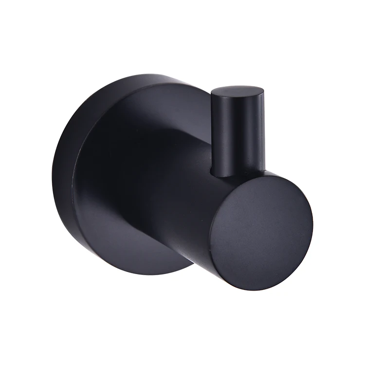 
High Quality Wall Mounted Black Metal Robe Hook Bathroom 