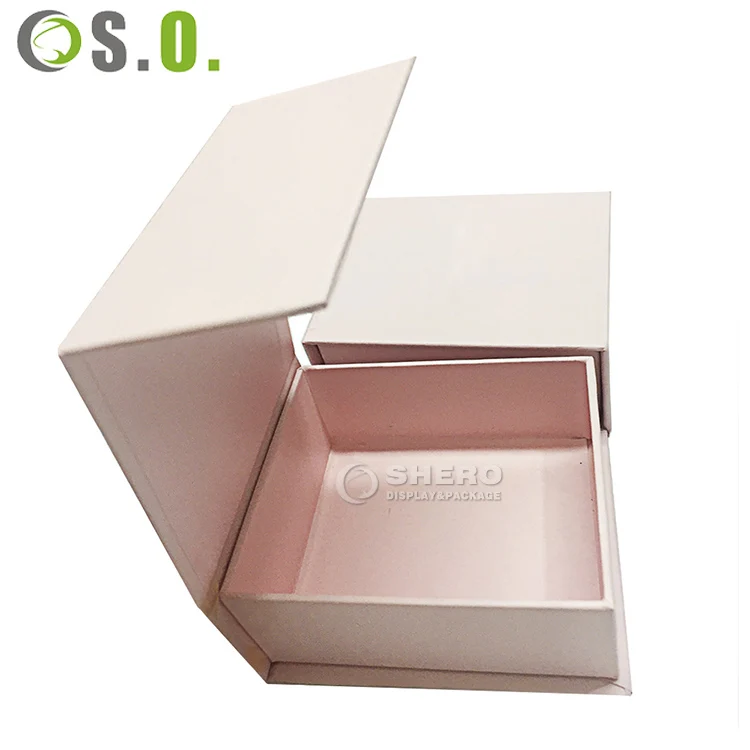 Clamshell Jewelry Gift Paper Box Bow Ribbon Book Type Ring Earrings Necklace Foldable Cardboard Jewelry Packaging Box